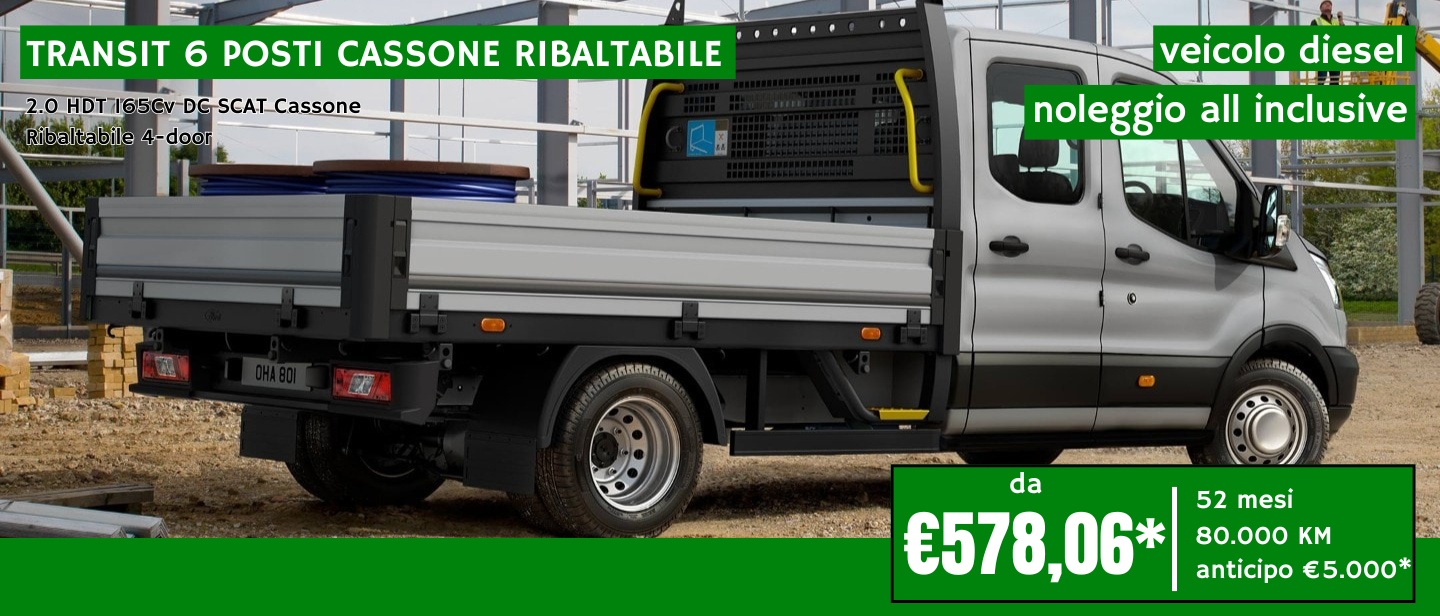 Transit 6 Posti Cassone Ribaltabile 1440 X 616 Noleggio Cv Marzo